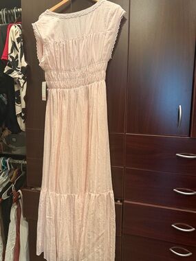 Taylor Blush Pink Maxi Dress with Smocked Waist